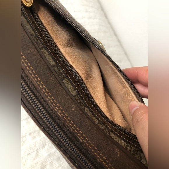 Gucci Vintage Interlocking GG Monogram Zipper Wristlet Cosmetic Pouch Clutch - Picture 10 of 15